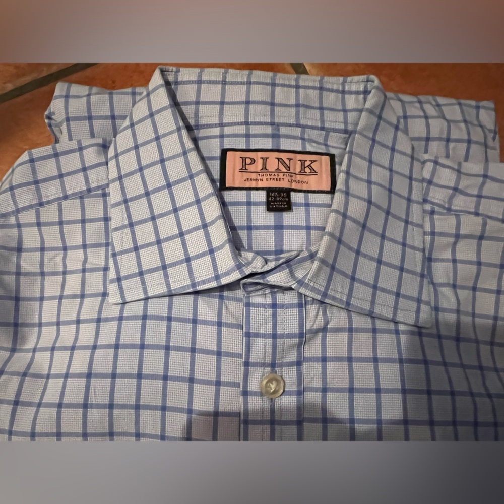 Pink by Thomas Pink long sleeved checked shirt